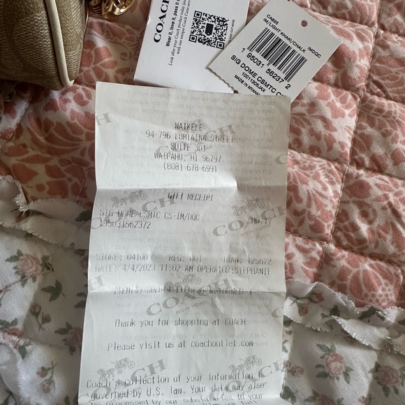 Coach Beige Signature Cosmetic Case - Picture 3 of 6